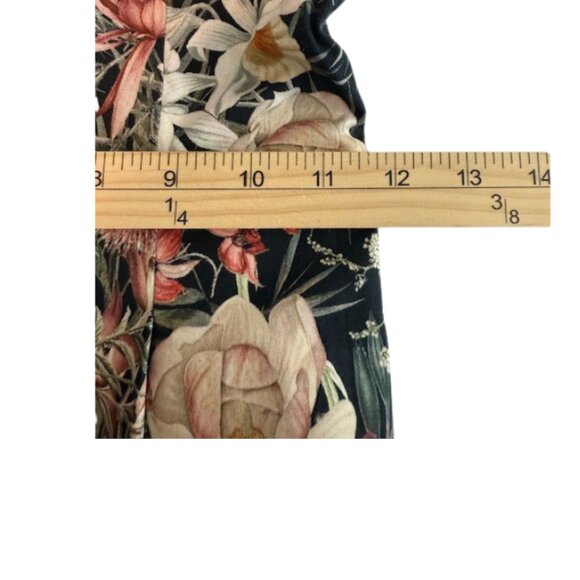 Antonio Melani Floral Wide-Leg Jumpsuit Size 4 Black and Terracotta - Picture 7 of 9
